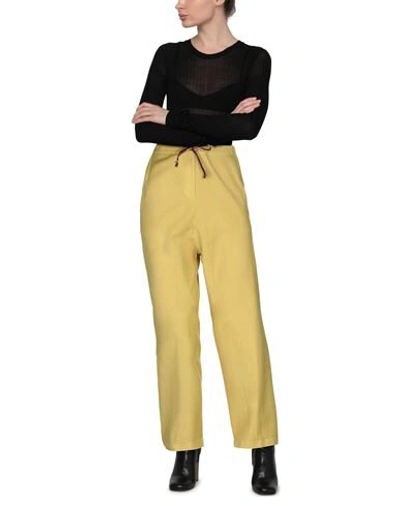 Shop Alessia Santi Woman Pants Ocher Size 6 Wool, Cotton, Elastane In Yellow