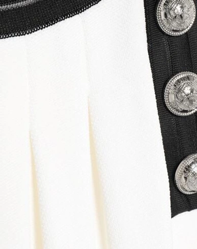 Shop Balmain Woman Shorts & Bermuda Shorts White Size 6 Viscose, Polyester