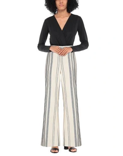 Monse Striped Cotton And Linen-blend Wide-leg Pants In White