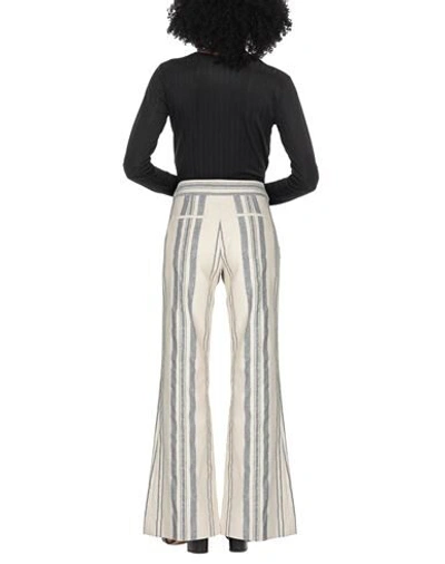 Monse Striped Cotton And Linen-blend Wide-leg Pants In White