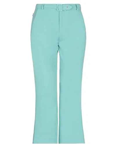 Shop Jijil Woman Cropped Pants Turquoise Size 4 Polyester, Viscose, Elastane In Blue