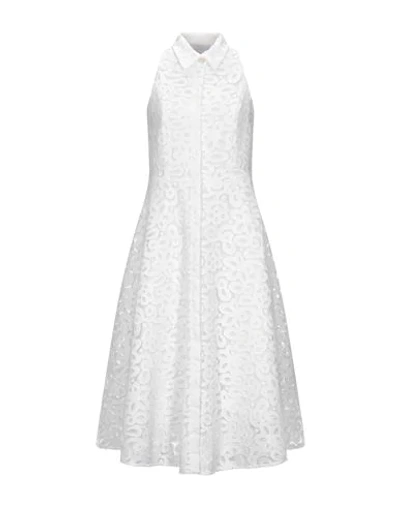 Shop Erika Cavallini Woman Midi Dress White Size 8 Polyester