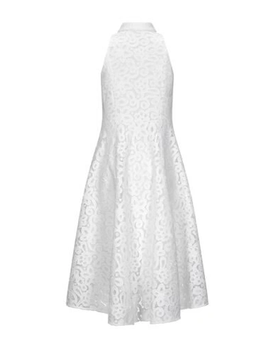 Shop Erika Cavallini Woman Midi Dress White Size 8 Polyester