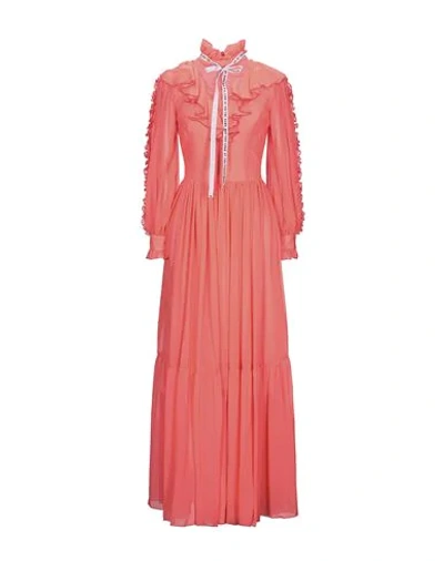 Shop Frankie Morello Long Dresses In Coral