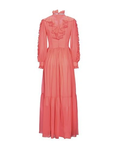 Shop Frankie Morello Long Dresses In Coral