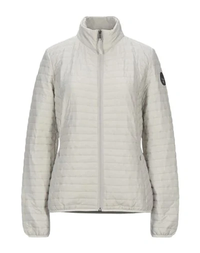 Shop Napapijri Down Jackets In Beige