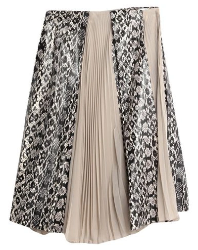 Shop Drome Woman Midi Skirt Light Grey Size Xs Lambskin, Polyester