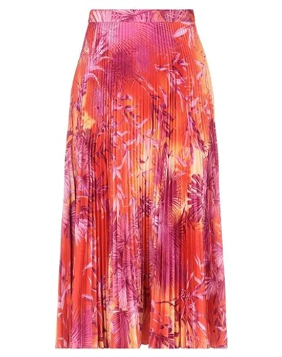 Shop Versace 3/4 Length Skirts In Orange