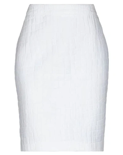 Shop Boutique Moschino Woman Midi Skirt White Size 4 Cotton