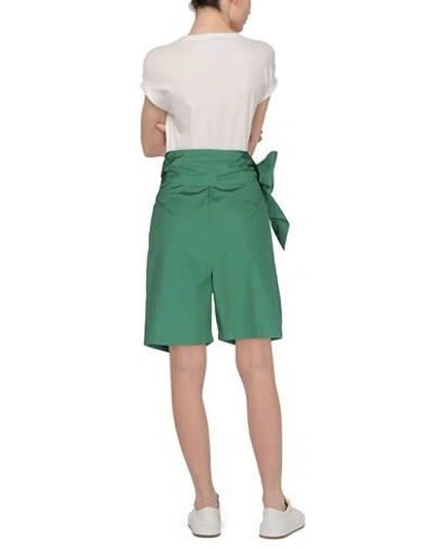 Shop Mauro Grifoni Grifoni Woman Shorts & Bermuda Shorts Green Size 2 Cotton