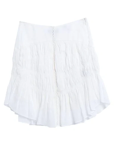 Shop Isabel Marant Woman Midi Skirt Ivory Size 8 Ramie, Cotton In White