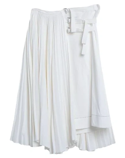 Shop Proenza Schouler Woman Midi Skirt Ivory Size 4 Viscose, Linen In White