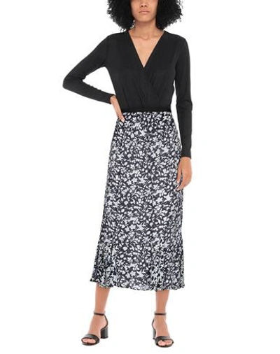 Shop Lily And Lionel Midi Skirts In Dark Blue