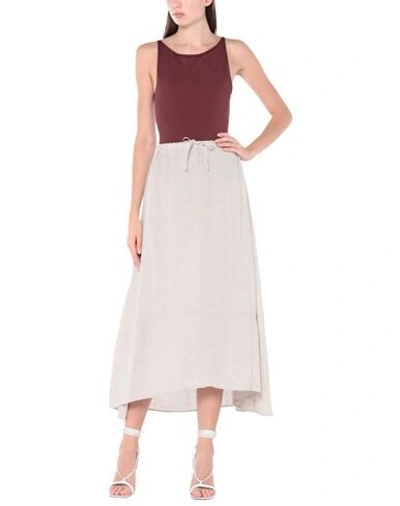 Shop Crossley Woman Midi Skirt Beige Size M Linen