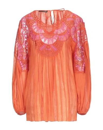 Alberta Ferretti Blouses In Orange