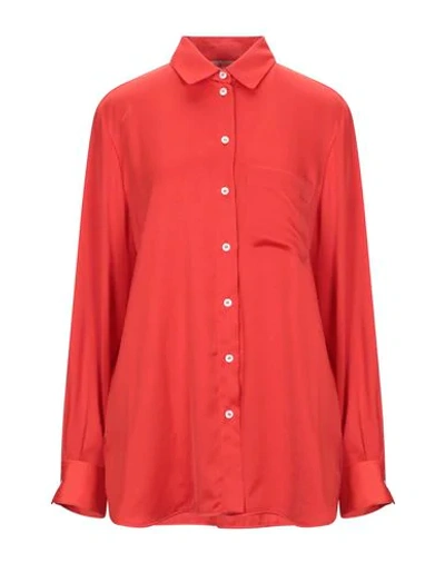 Shop Mulberry Woman Shirt Coral Size 8 Polyester In Red