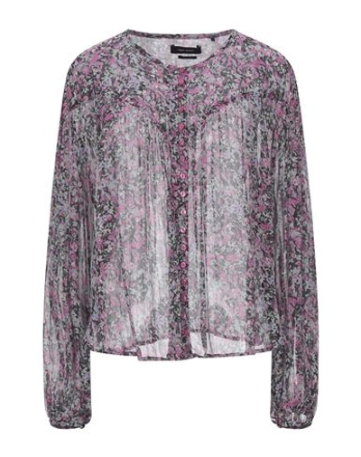 Shop Isabel Marant Woman Shirt Mauve Size 8 Silk In Purple