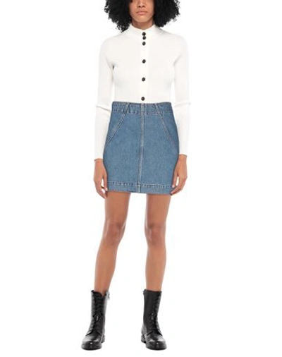Philosophy Di Lorenzo Serafini High-rise Denim Miniskirt In Blue