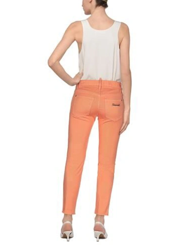 Shop Dsquared2 Woman Jeans Orange Size 2 Cotton, Elastane