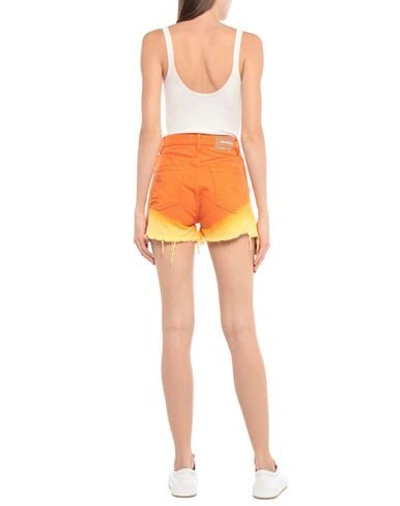 Shop Denimist Woman Denim Shorts Orange Size 26 Cotton