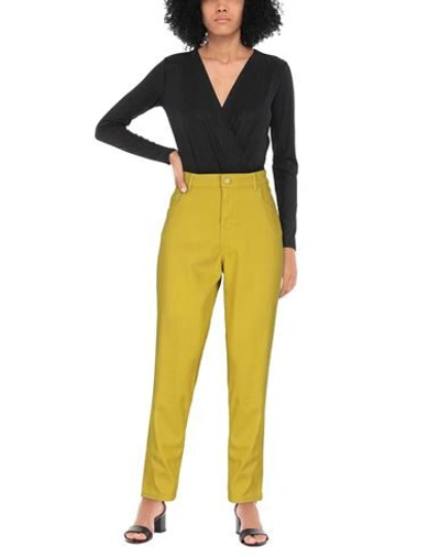 Manila Grace Denim Pants In Green