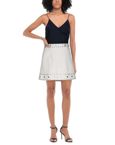 Twinset Denim Skirts In White