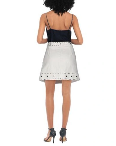 Twinset Denim Skirts In White