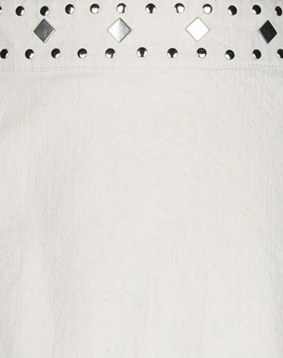 Twinset Denim Skirts In White