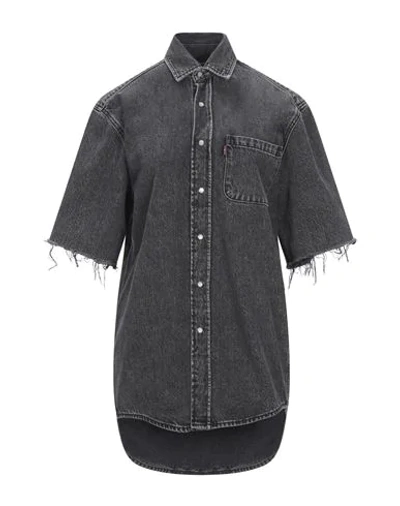 Shop Vetements Denim Shirt In Black