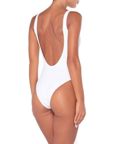 Shop Moschino Woman One-piece Swimsuit White Size 6 Polyamide, Elastane