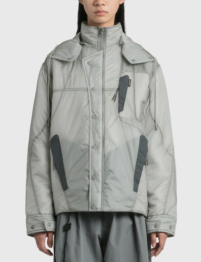 Shop Hyein Seo Transparent Padded Jacket In Grey