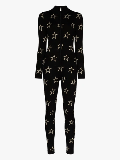 Shop Perfect Moment Floro Star Print Jumpsuit In Black