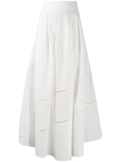 Shop Brunello Cucinelli A-line Cotton Maxi Skirt In White