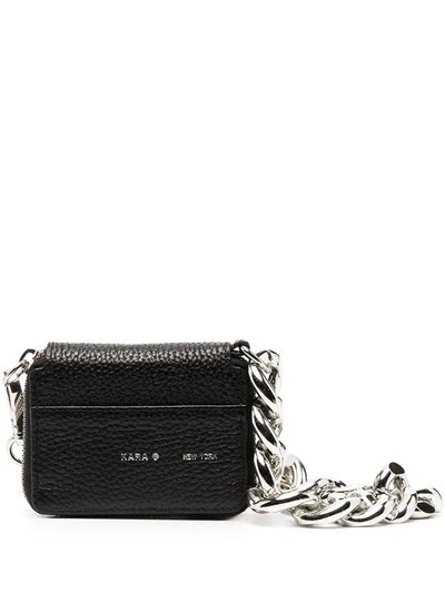 Shop Kara Chain Strap Pebbled Mini Bag In Black