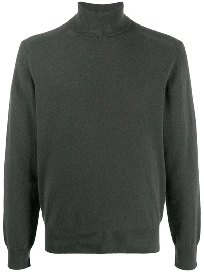 Shop Z Zegna Roll Neck Sweater In Green