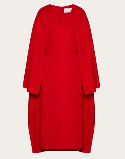 Shop Valentino Cady Couture Dress In Red