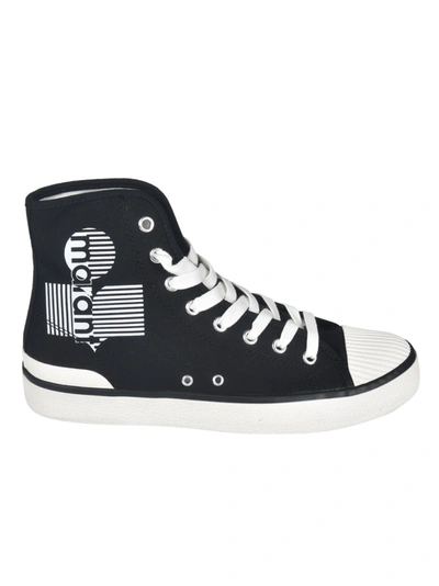 Shop Isabel Marant Hi-cut Logo Sneakers In Nera