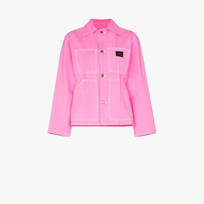 Shop The Marc Jacobs Pink Denim Workwear Jacket