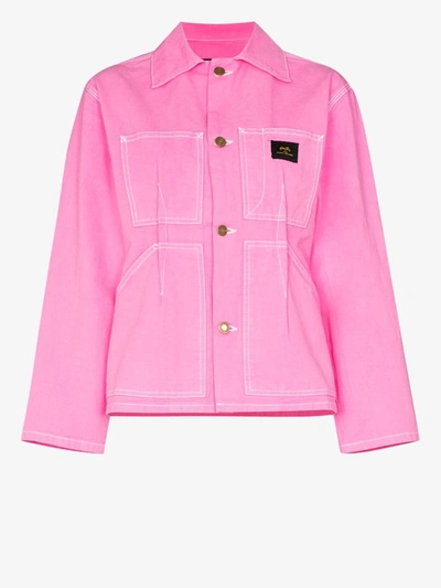 Shop The Marc Jacobs Pink Denim Workwear Jacket