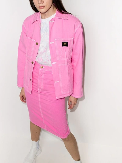 Shop The Marc Jacobs Pink Denim Workwear Jacket