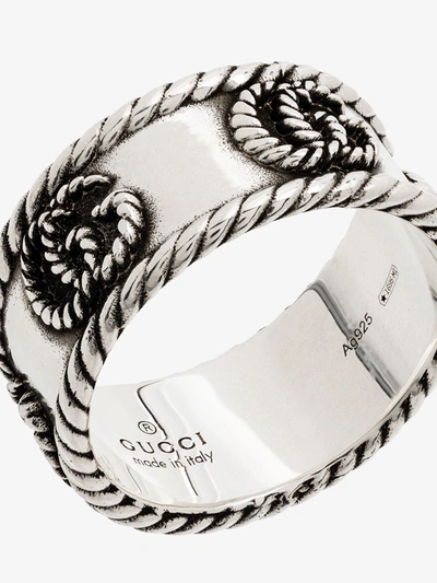 Shop Gucci Sterling Silver Gg Marmont Ring