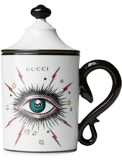 Shop Gucci Star Eye Mug In White