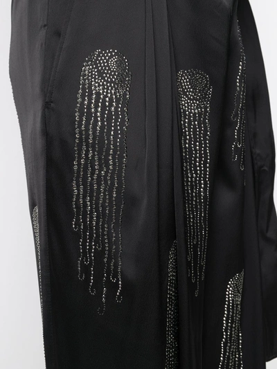Stella Mccartney Londyn Crystal-embellished Stretch-satin Trousers In Black