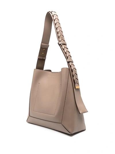 Shop Stella Mccartney Medium Hobo Shoulder Bag In Brown