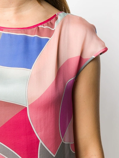 Shop Emilio Pucci Quirimbas Print Silk Top In Pink