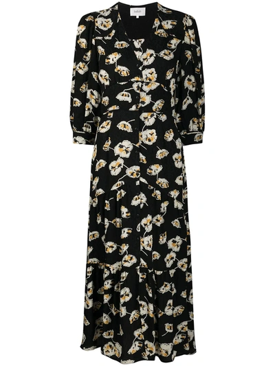 Shop Ba&sh Ullia Floral Jacquard Dress In Black