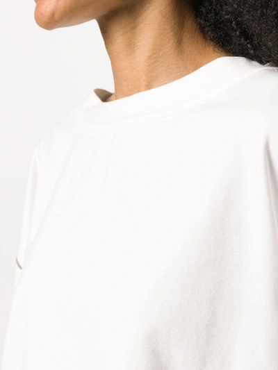 Shop Brunello Cucinelli Bead-trimmed Stand Collar Sweatshirt In White
