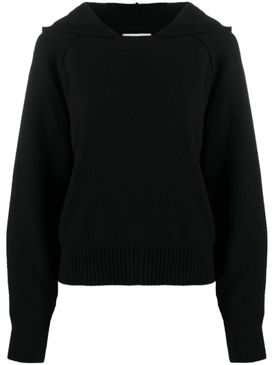 Shop Ba&sh Hooded Wool-knit Jumper In Black