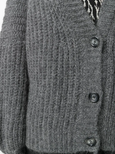 Shop Ba&sh Bun Chunky-knit Cardigan In Grey