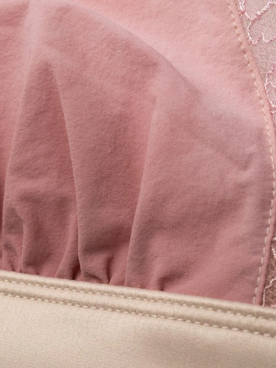 Shop Love Stories Love Lace Lace-trim Satin Bralette In Pink